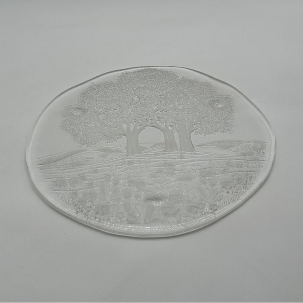 Vintage Studio‎ Nova Germany Crystal "Sun Valley" 13.25” in Round Canape Tray